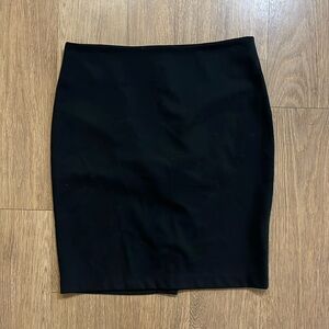Olivia Moon Pencil Skirt Black fitted zip up split hem